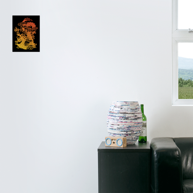 Exotic Chinese Dragon Design - Mystical Eastern Charm by Urbanprint